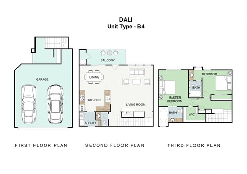 2 bedroom 2 bathroom Floor plan B at Landing at Round Rock, Round Rock, Texas
